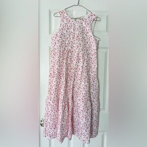 Banana Republic Red Floral A-Line Skirt